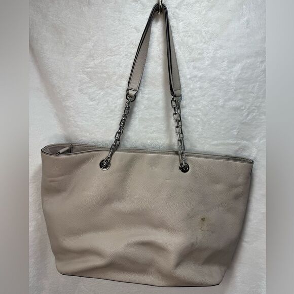 Michael Kors Leather Tote with Chain Straps - Picture 8 of 13